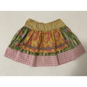 Matilda Jane Girls Floral Circle Skirt Size 4 Twirl Boho Boutique Cotton